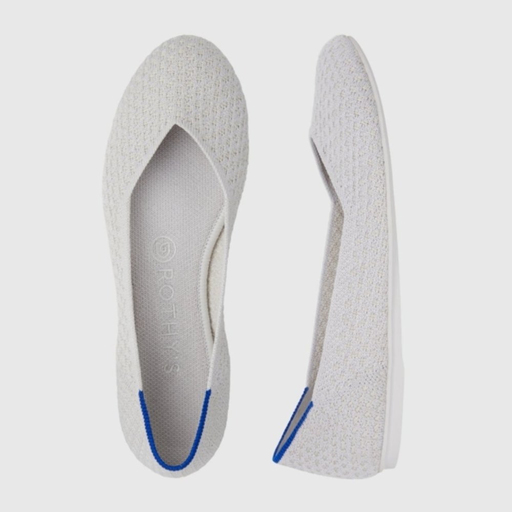 Rothy's Flat Round Salt Honeycomb Shoes
